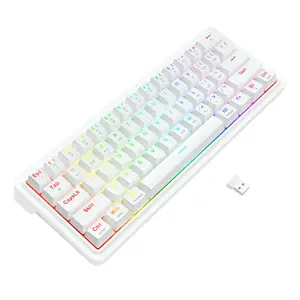 Mechanical keyboard REDRAGON K730W-RGB-PRO Draconic V2 — USB, RF Wireless, Bluetooth, White, 1.5 m cable