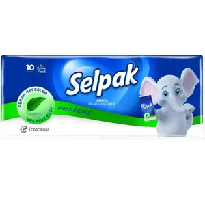 Paper Handkerchiefs SELPAK Menthol 4-layer pack of 10