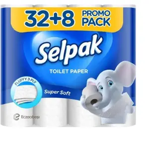 Toilet paper SELPAK 3-layer, 18.6 m roll, 140 sheets