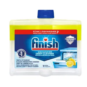 Dishwasher cleaning agent FINISH Lemon 250 ml, liquid descaler and cleaner for interior and spray arms