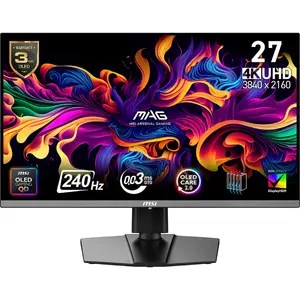 Datora monitors MSI MAG 272UP QD-OLED X24 26.5" 3840 x 2160 pikseļi 4K Ultra HD QD-OLED panelis 240Hz 0.03ms Melns