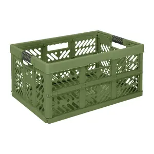 Storage box keeeper Ben folding 54×37×28 cm, load capacity 50 kg, olive
