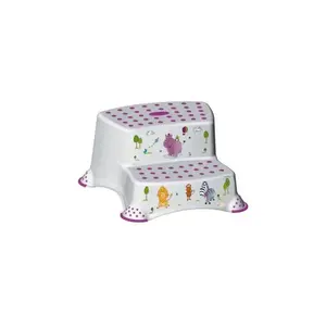 Divstāvu sols keeeper Hippo 40×37×21 cm balts – uzglabāšanai un sēdēšanai