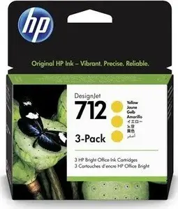 Набор картриджей HP 712 желтый, 3 шт (3ED79A) для принтеров HP