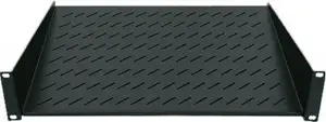 Shelf 1U INTELLINET 0766623712491, 150 mm depth, solid black