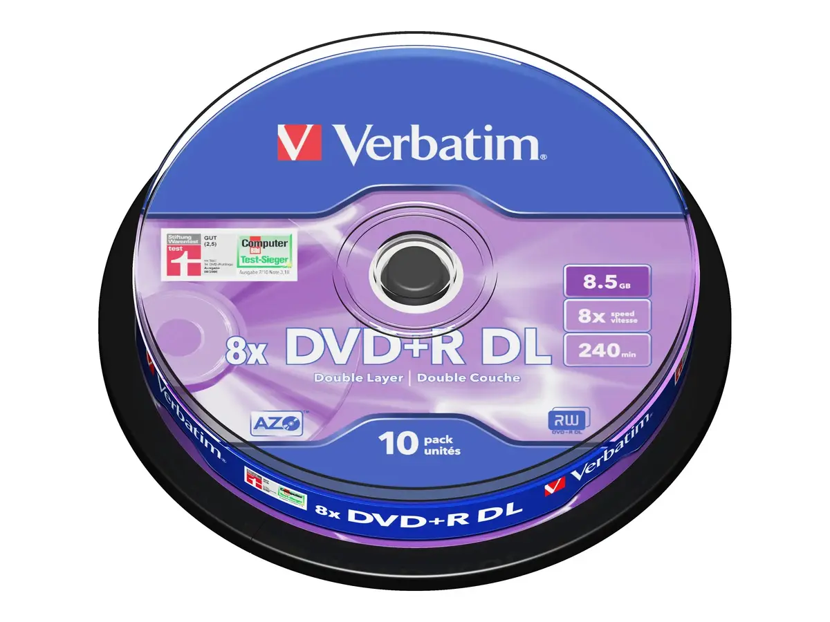 VERBATIM DVD+R 4.7GB 16x 10 gab. Photo 8