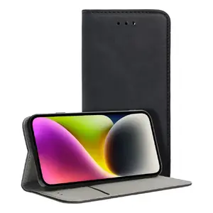 Grāmatas tipa vāciņš Riff priekš Samsung Galaxy A8 Plus 2018 — melns