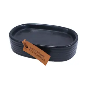 Soap dish BESK 9136607 ceramic, black
