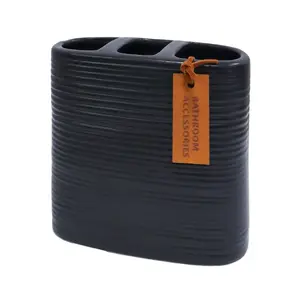 Toothbrush holder BESK 9136577, ceramic, black