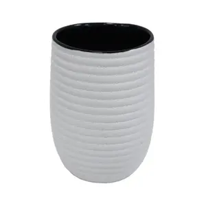 Bathroom glass holder BESK 9136706 Universal White ceramic finish
