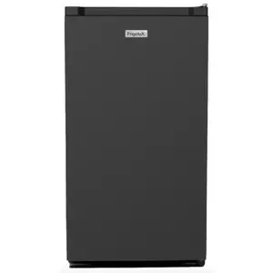 Freestanding refrigerator Frigelux R0TT94NE — black, 11 L ice compartment, reversible door, LED lighting, glass shelf, vegetable drawer