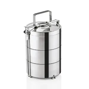 Insulated food container WAS DE1234702163 — 3 x 900 ml stainless steel, vacuum-insulated, silver