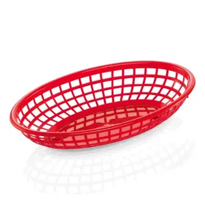 Food tray WAS DE1233148231, polypropylene (PP) red, 23 x 14.5 x 4.5 cm