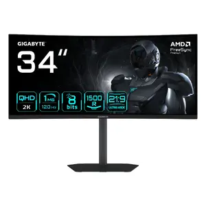 Монитор GIGABYTE GS34WQCA 34" WQHD LCD 3440 x 1440