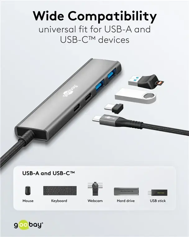 GOOBAY USB savienotājs 76563 — 4 porta USB‑C/USB‑A Photo 6