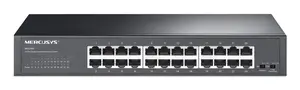 Mercusys MS124GS 24-Port Gigabit Ethernet Network Switch with Rack Mounting and 48 Gbit/s Switching Capacity Black