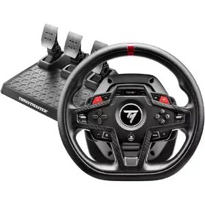 Руль с педалями Thrustmaster T248R Black — USB, гибридный привод, сила обратной связи, ЖК-дисплей, кожаный руль