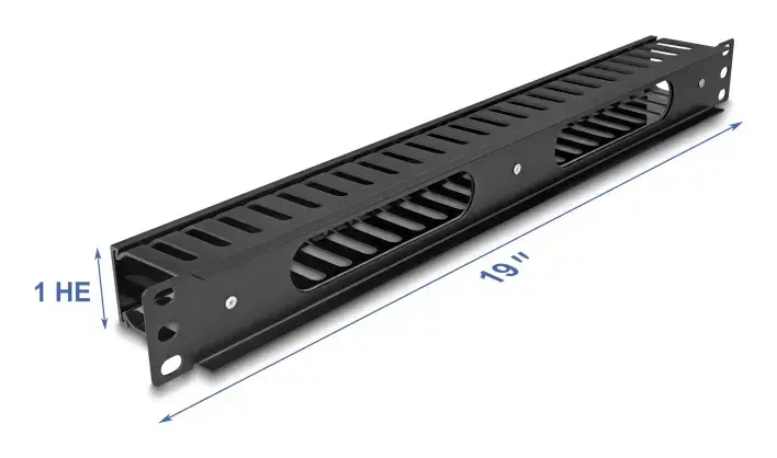 DELOCK 19" 1U cable management routing panel Photo 2