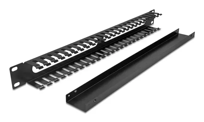 DELOCK 19" 1U Cable Management Panel 2 openings Photo 3