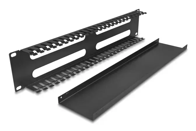 DELOCK 19" 2U Cable Management Routing Panel Photo 3