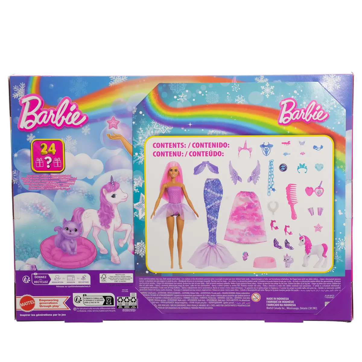 Barbie Ziemassvētku kalendārs ar modes lelli JFL66 Photo 5
