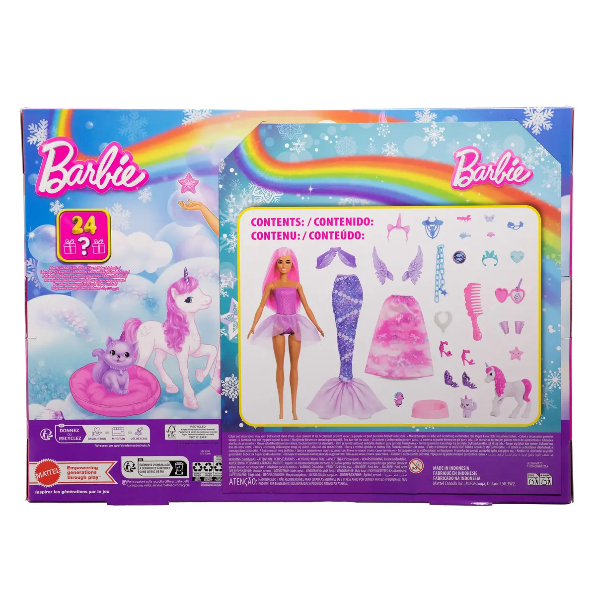 Barbie Ziemassvētku kalendārs ar modes lelli JFL66 Photo 8