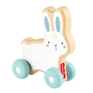 Деревянная игрушка-каталка зайчик Fisher-Price для малышей JDM52