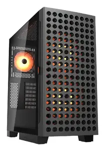 COUGAR Midi Tower Case Airface ECO ARGB Black with pre-installed fans, USB Type-C, and support for EATX, ATX, Micro ATX, Mini-ITX motherboards