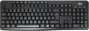 Wired INTER-TECH keyboard and mouse set model 88884137 — Full-size USB QWERTZ German, Black, 105 keys