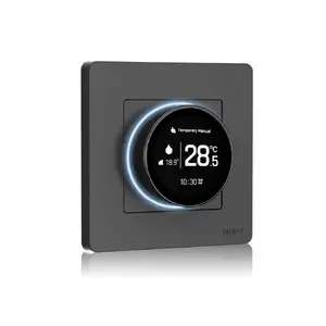 Smart thermostat MOES ZHT-SR-GA-GY-MS ZigBee for floor water valves, dark grey