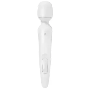 Vibrating massager Satisfyer Wand Erland D-244013 — white, ergonomic, multi-setting