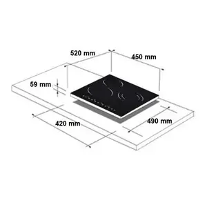 Indukcijas plīts virsma Schlosser BF 571-54BMP 4779030327857 SCHLOSSER