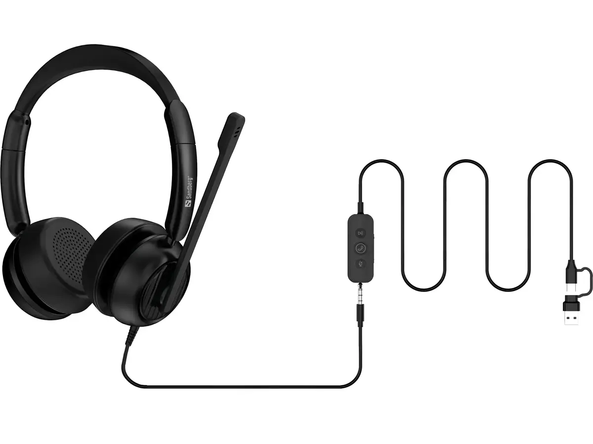 Проводная гарнитура Sandberg 3in1 Office Headset Pro ENC Photo 5