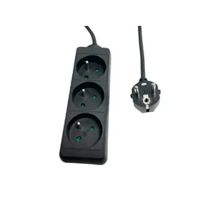 Сетевой фильтр MicroConnect MC-PS030150FRB — французский тип, 3 розетки, с защитой от перенапряжения