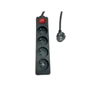 Сетевой фильтр MicroConnect MC-PSOO040500FRB 4-выхода с отдельными выключателями