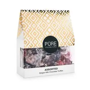 Коробка шоколадных трюфелей PURE chocolate, ассорти вкусов, 96 г
