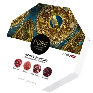 Коробка шоколадных трюфелей pure chocolate — ROTAS 195 г, 24 шт.
