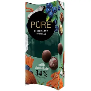 Коробка шоколадных трюфелей PURE 108 г от pure chocolate — ассорти трюфелей, 108 г