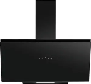 Wall-mounted cooker hood BOMANN DU 7612 G, ducted/recirculating, 520 m³/h, black glass, LED