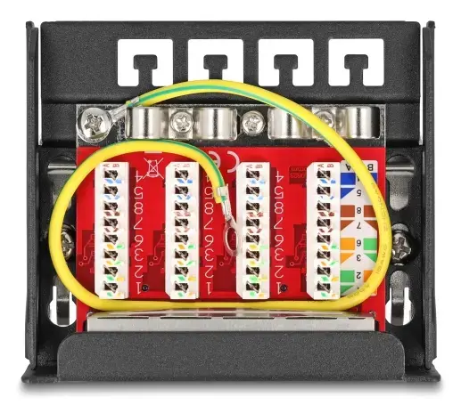 DELOCK Mini Desktop RJ45 4-port Cat.6A patch panel Photo 3