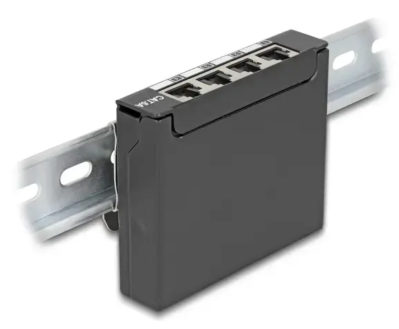 DELOCK Mini Desktop RJ45 4-port Cat.6A patch panel Photo 5