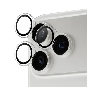 Защитное стекло для камеры PanzerGlass Hoops прозрачное для iPhone 17 Pro / 17 Pro Max / 16 Pro / 16 Pro Max, закалённое стекло, силикон, 1 шт