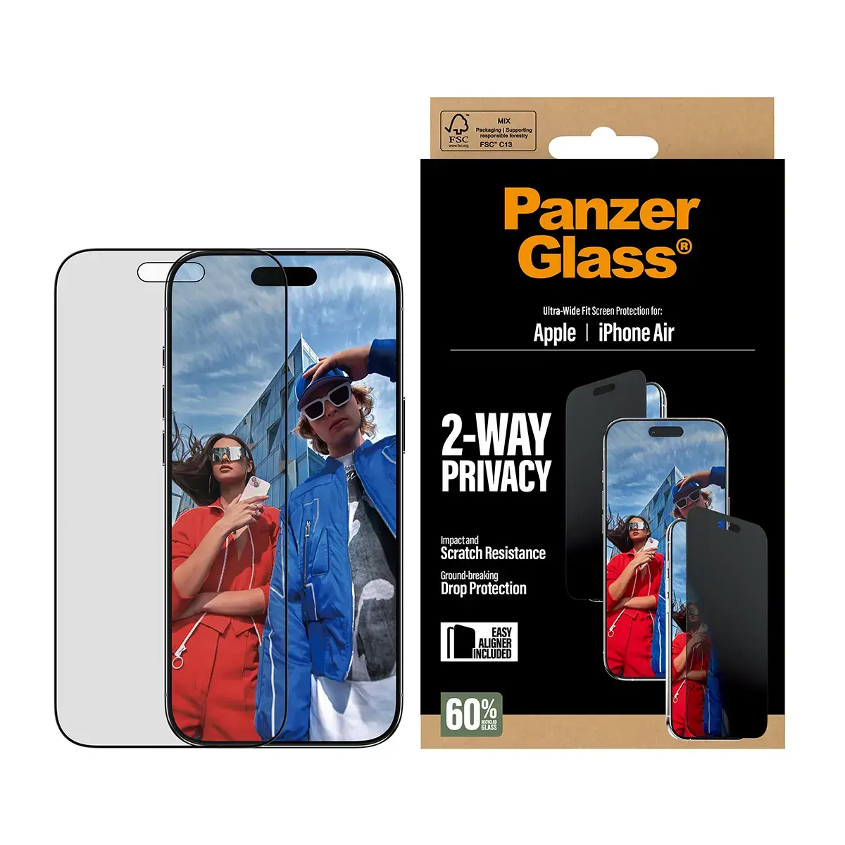2-Way Privacy Screen Protector PanzerGlass iPhone Air Photo 2