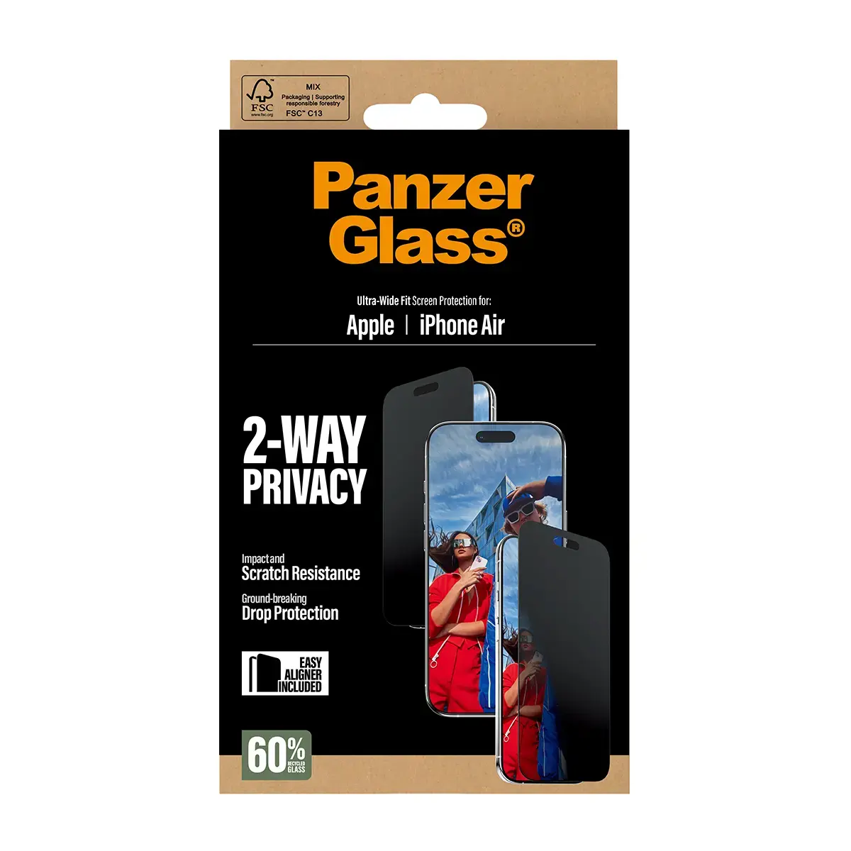 2-Way Privacy Screen Protector PanzerGlass iPhone Air Photo 3