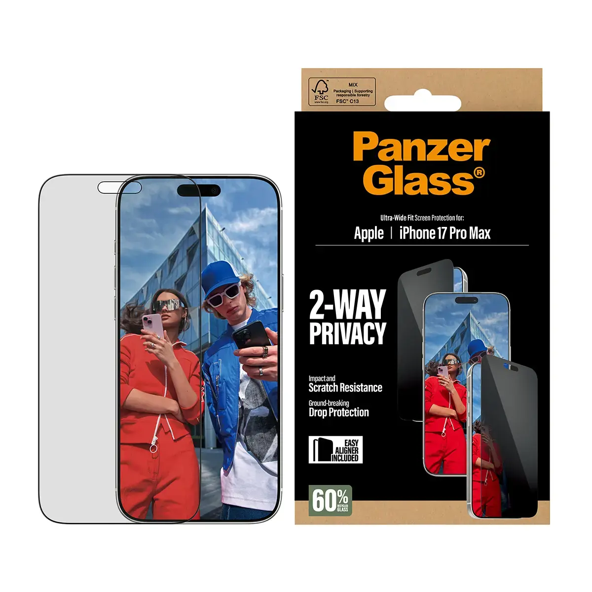 PanzerGlass 2-Way Privacy для iPhone 17 Pro Max Photo 2