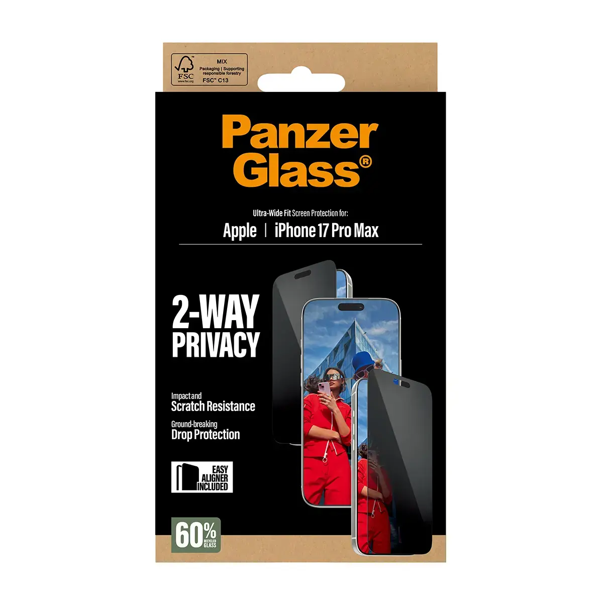 PanzerGlass 2-Way Privacy для iPhone 17 Pro Max Photo 3