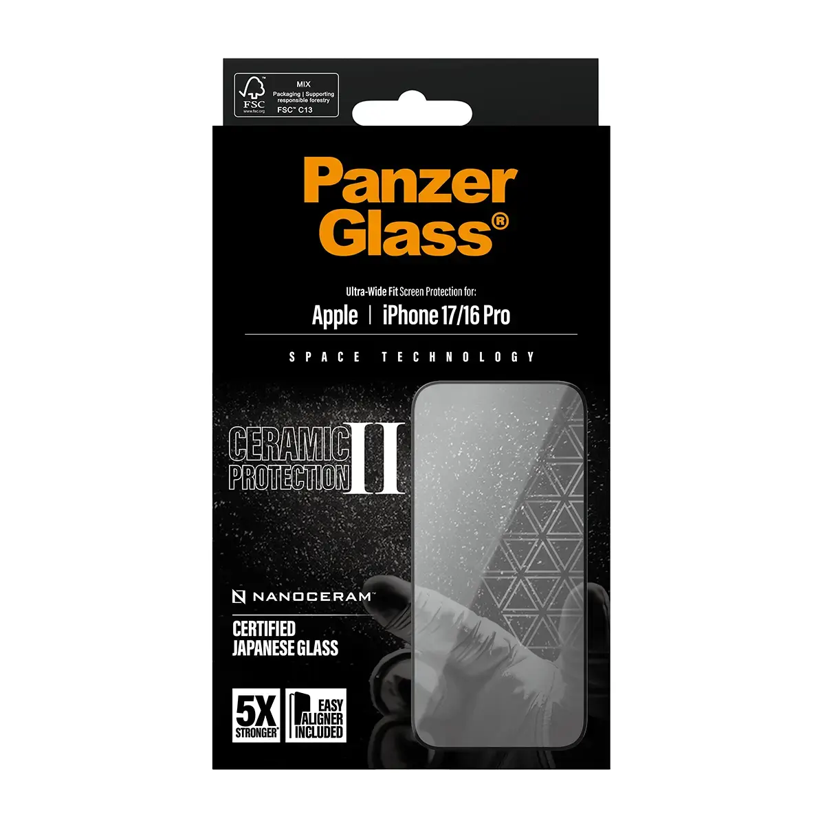 PanzerGlass Ceramic II ekrāna aizsargs iPhone 17 / 16 Pro Photo 3