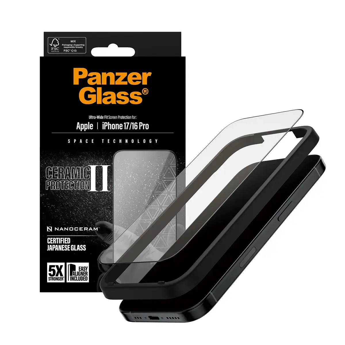 PanzerGlass Ceramic II ekrāna aizsargs iPhone 17 / 16 Pro Photo 5