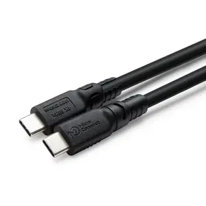 MicroConnect USB3.2CC02-LSZH USB kabelis USB 3.2 Gen 2x2 Type-C līdz Type-C 2 m Melns Bezhalogēnu LSZH 100W 20Gbps
