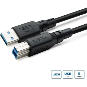 USB 3.2 A-B cable MicroConnect USB3.0AB3B-LSZH 1 m LSZH